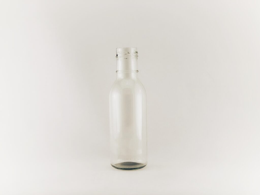 12 oz Fluted Bottle, Wholesale Glass Sauce Bottles